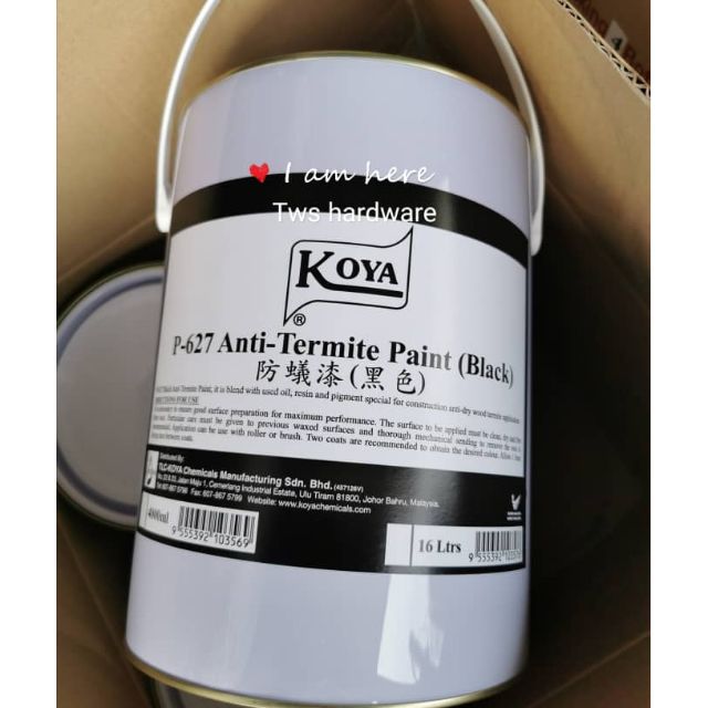 Koya P 627 Anti Termite Paint Black 4000ml Shopee Singapore