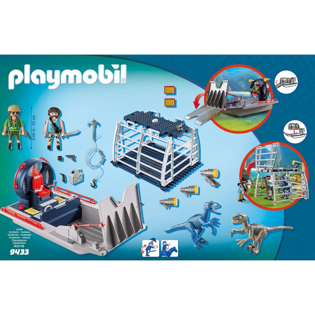 playmobil boat with cage