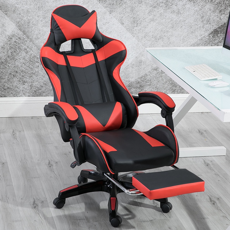 Gaming Chairs/Office Chair/Racing Adjustable Ergonomic Gaming Chair With/Without Foot Rest PU Leather Nylon Wheels Office/Gaming Chair. Self Assembly Required.