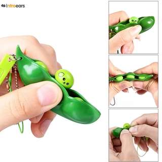 Peas Beans Squishy Fidget Toy Gift Anti Stress Ball Infinite Squeeze Phone Charms Key Ring Decompression Adult Figet Toy