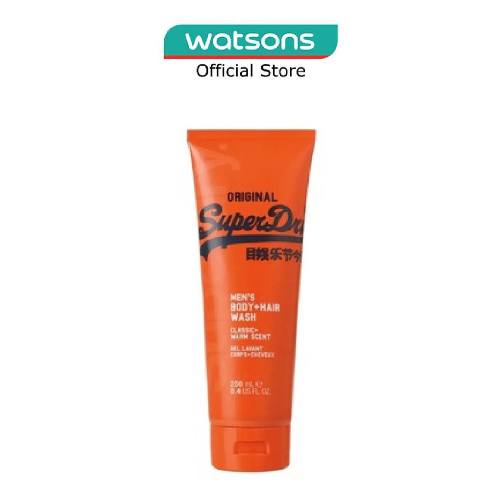 SUPERDRY Body + Hair Wash Original (Classic And Warm, Crisp Citrus And