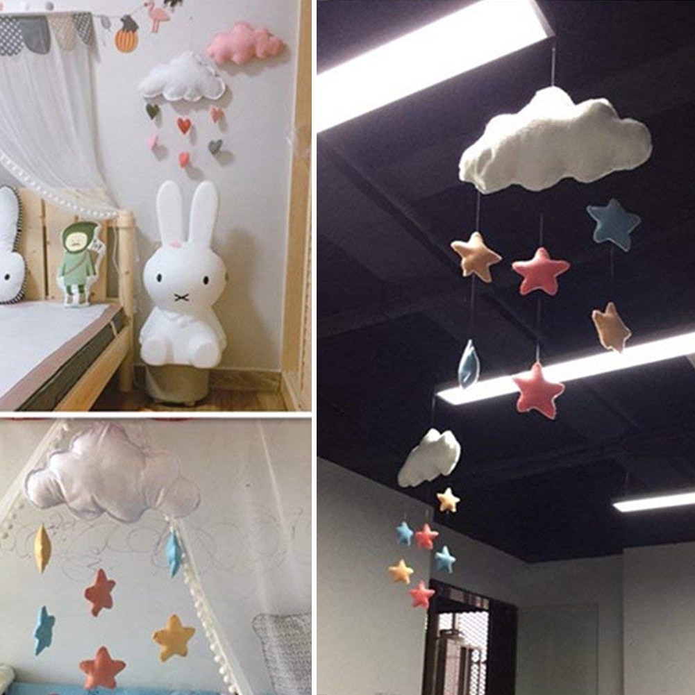 Gift Hanging Baby Home Decor Cloud Mobile Pendant Children Bedroom Ceiling Felt