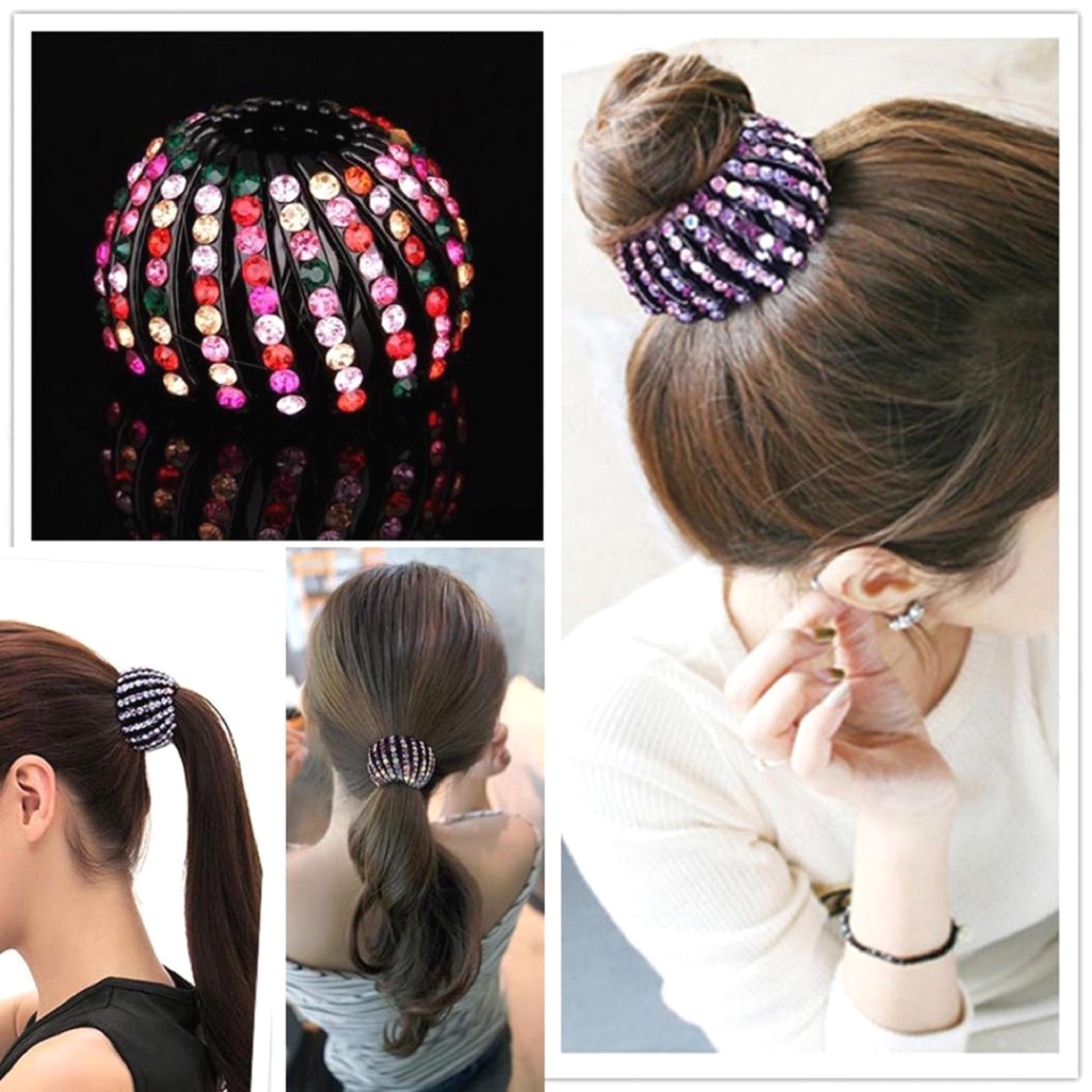 Hair Clip Bird Nest Rhinestone Tail Hair Bun Holder Hair Shopee