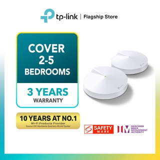 TP-LINK Deco M5(2-pack) AC1300 Dual Band Gigabit MU-MIMO WiFi Mesh Router (Whole Home Mesh WiFi  System)