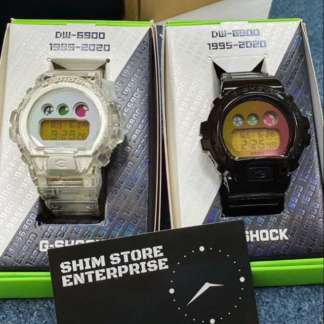 Casio G Shock Dw 6900 25th Anniversary Limited Edition Dw6900sp 1 Dw6900sp 7 Jelly White And Black New Original Shopee Singapore