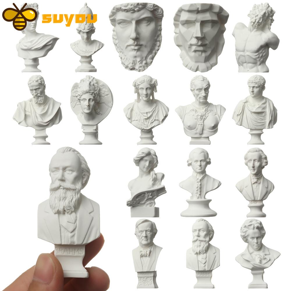 dressplus Crafts Celebrities Desktop Ornament Home Decor Gypsum Bust Portraits Plaster Statue Greek Mythology Famous Sculpture Mozart 