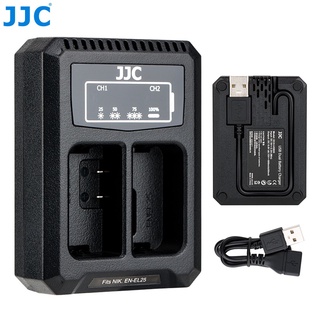 JJC MH-32 Battery USB Charger for EN-EL25 Battery of Nikon Z30 Z50 ZFC Z fc & More Cameras, Overcharge Protection Dual Slot Battery Charger, Replaces Nikon MH-32 Battery Charger