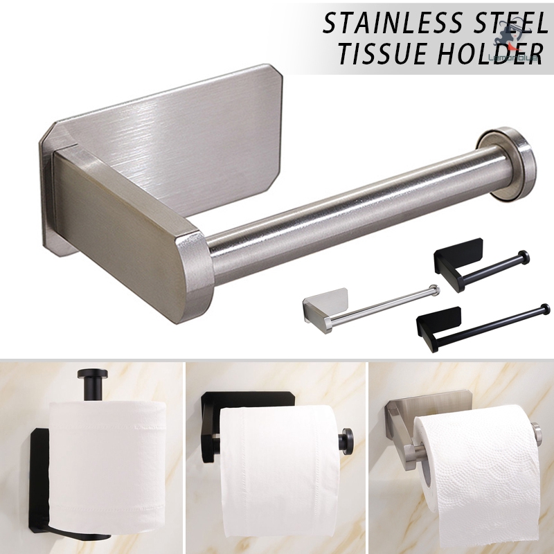Base may change Self Adhesive Toilet Paper Roll Holder Stick Tissue Roll Hanger 