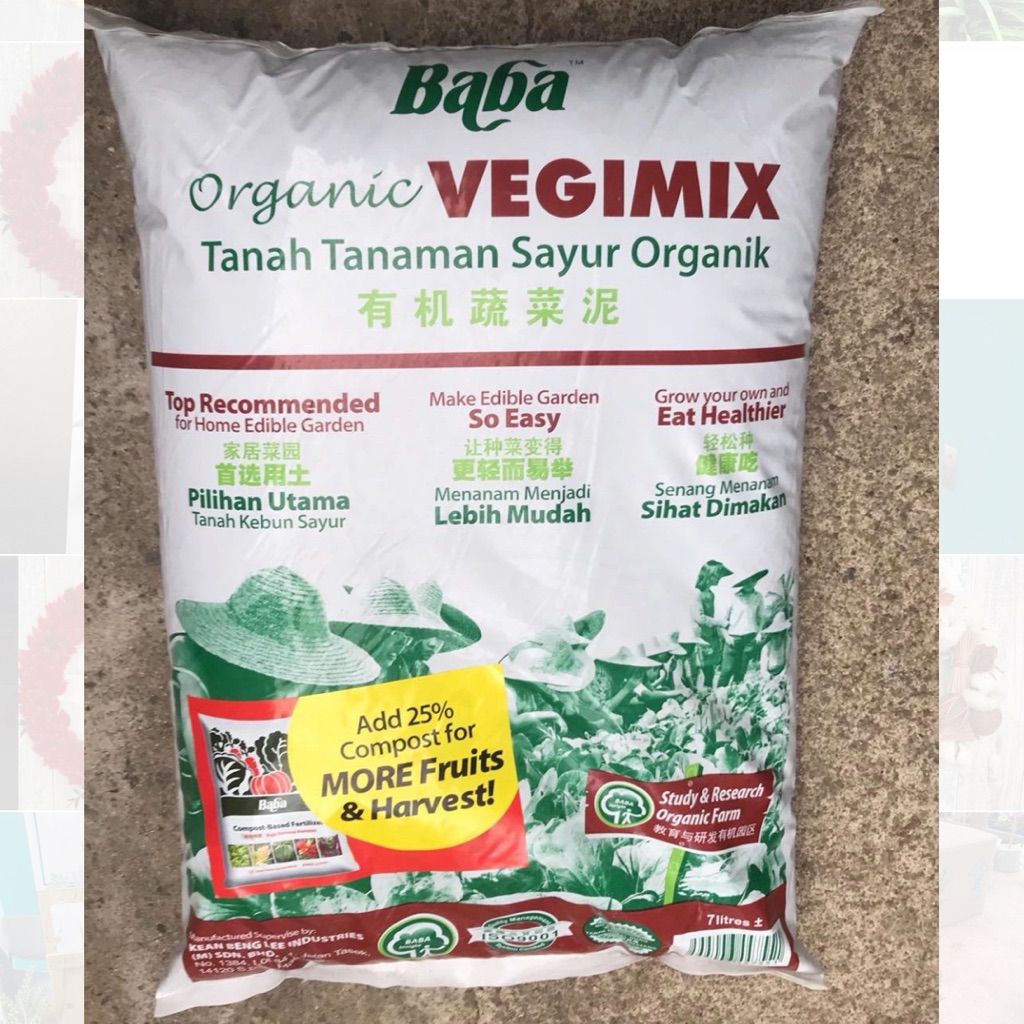 BABA ORGANIC VEGIMIX Organic Soil 7 LITERS Shopee Singapore