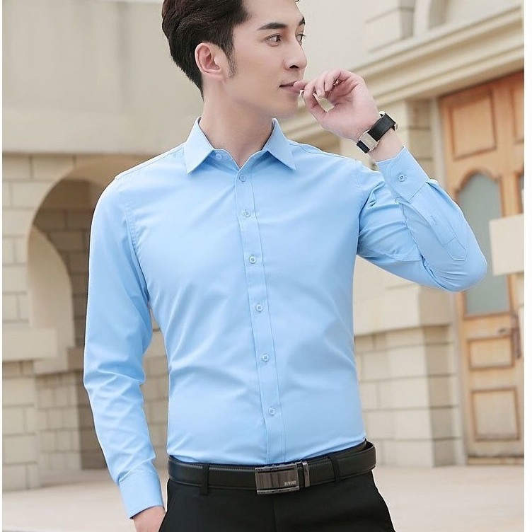 Baju Lengan Panjang Lelaki Kemeja Formal Slim Fit Baju Lelaki Kemeja Kasual Kemeja Lelaki M 5xl Shopee Singapore