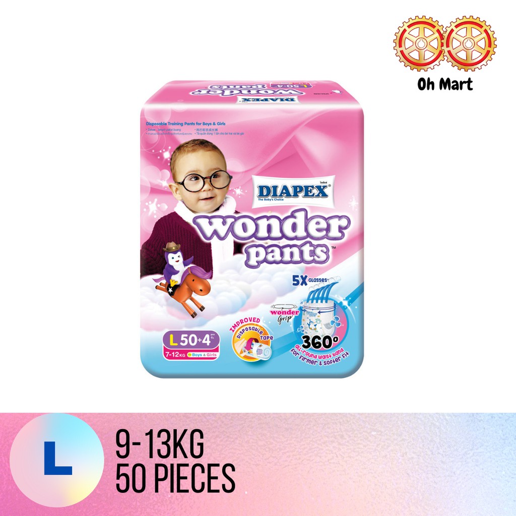 Diapex Wonder Pants Super Jumbo Pack Size M L Xl Xxl Shopee Singapore