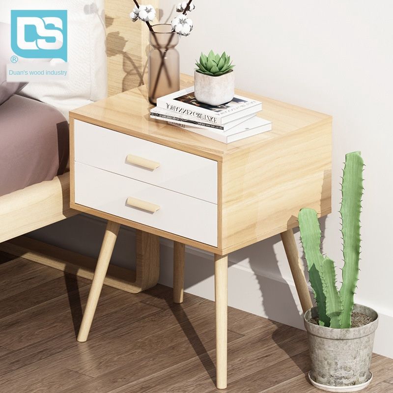 Nordic Ins Simple Wind Modern Japanese Bedside Table Storage Drawer Simple Bed Small Side Of Several Sub Economic Storage Shopee Singapore