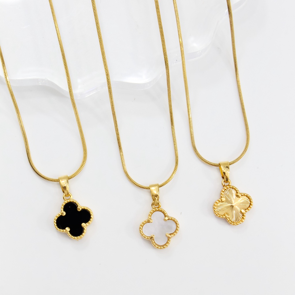 ✦ Asterism ✦ Stainless Steel Small Clover Necklace Stainless Steel Clover Necklace asterism.ph