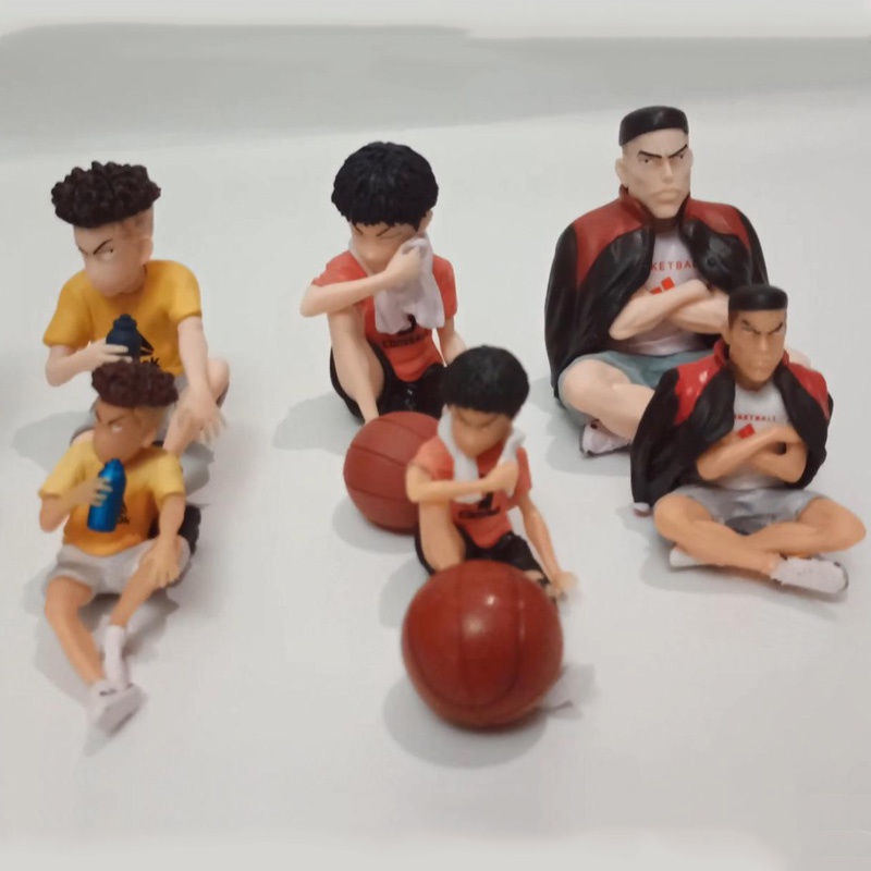 5pcs/kit SLAM DUNK Sakuragi Hanamichi Kaede Rukawa Anime Figures Akagi Takenori Miyagi Ryota Hisashi Mitsui Dolls