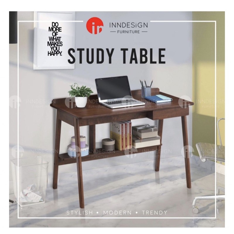 Aaron Solid Wood Study Table/Study Desk(Free Installation) Shopee