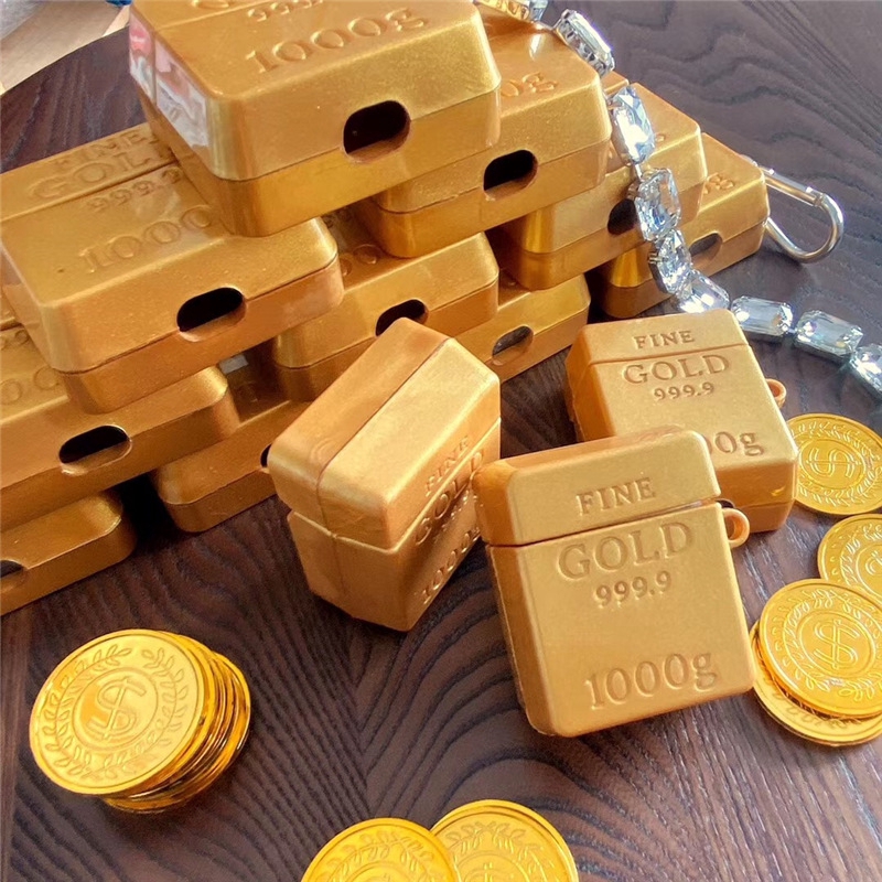 Funny Bullion Gold Bar Airpods 1 2 3 Apple Wireless Headphone Cover Airpods Pro Case Shopee Singapore
