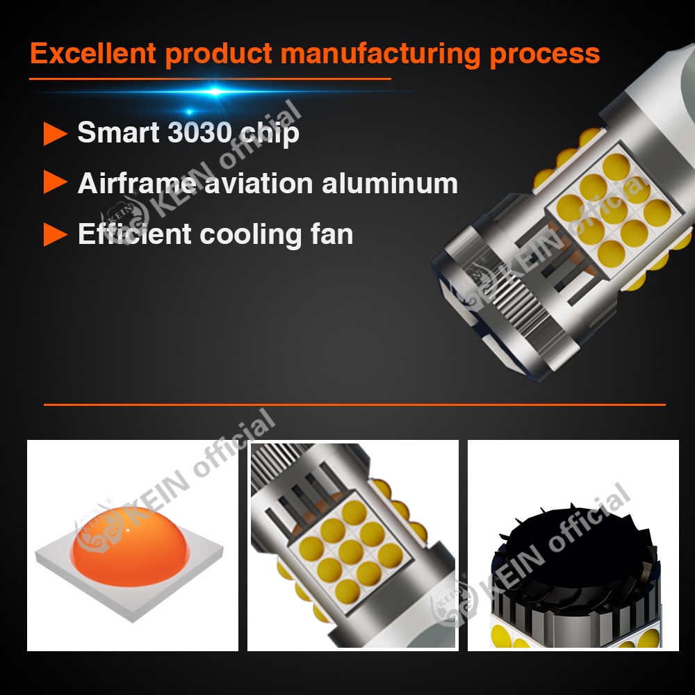 KEIN No Hyper Flashing Flash Blink Turn Signal Light CANBUS 1156 Led 1157 T20 7440 7443 W21W BAY15D LED Bulbs BA15S P21W P21 5W BAU15S Brake Tail Park Motorcycle Stop Reverse Light