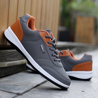 【Hot Selling】2021 Fashion Men's Sports Shoes PU Business Casual Shoes Non-slip Breathable Driving Shoes