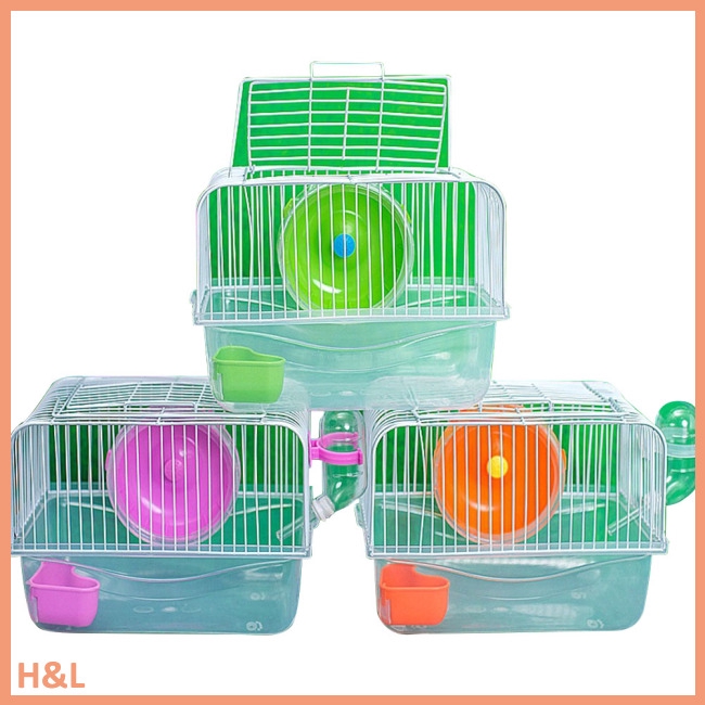 Pet Hamster Cage Luxury House Portable Mice Home Habitat