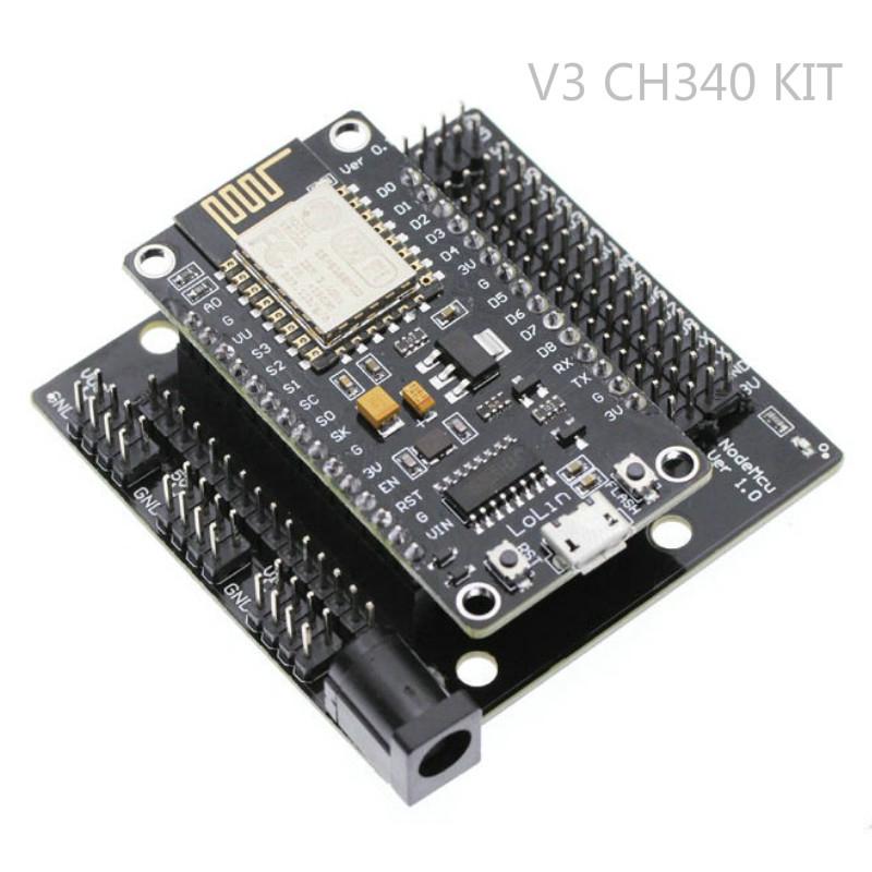 Node MCU Development Kit V3 CH340 NodeMCU + Motor Shield Wifi Esp8266 Esp-12e