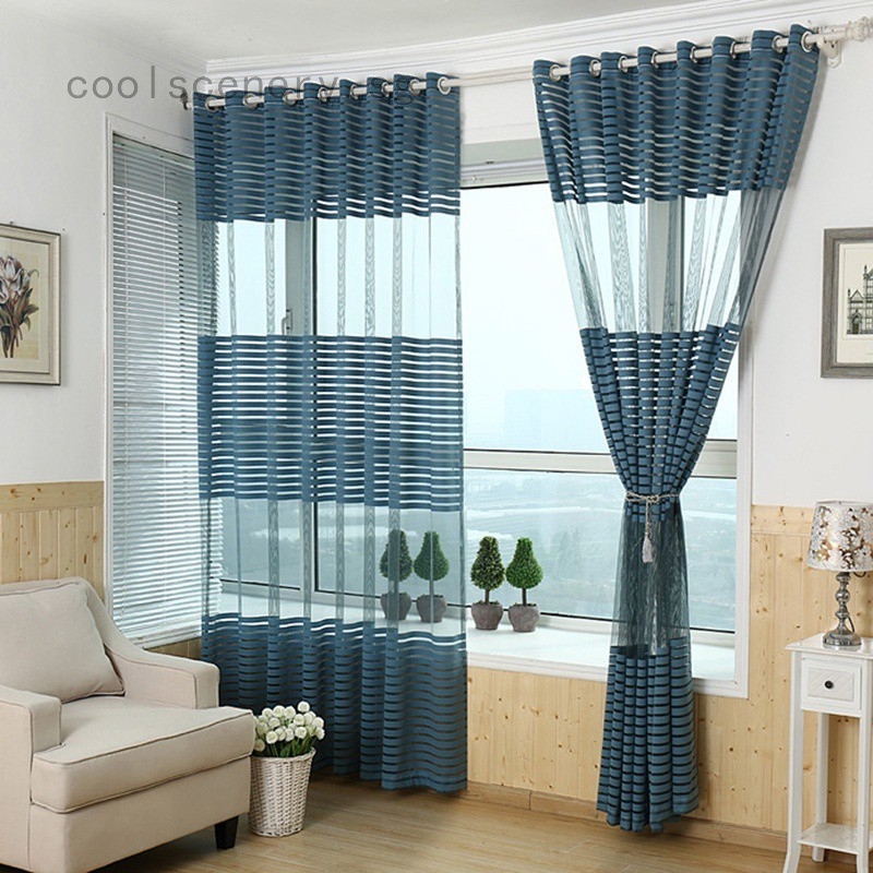 Modern Upscale Sheer Curtains Living Room Window Tulle Blackout