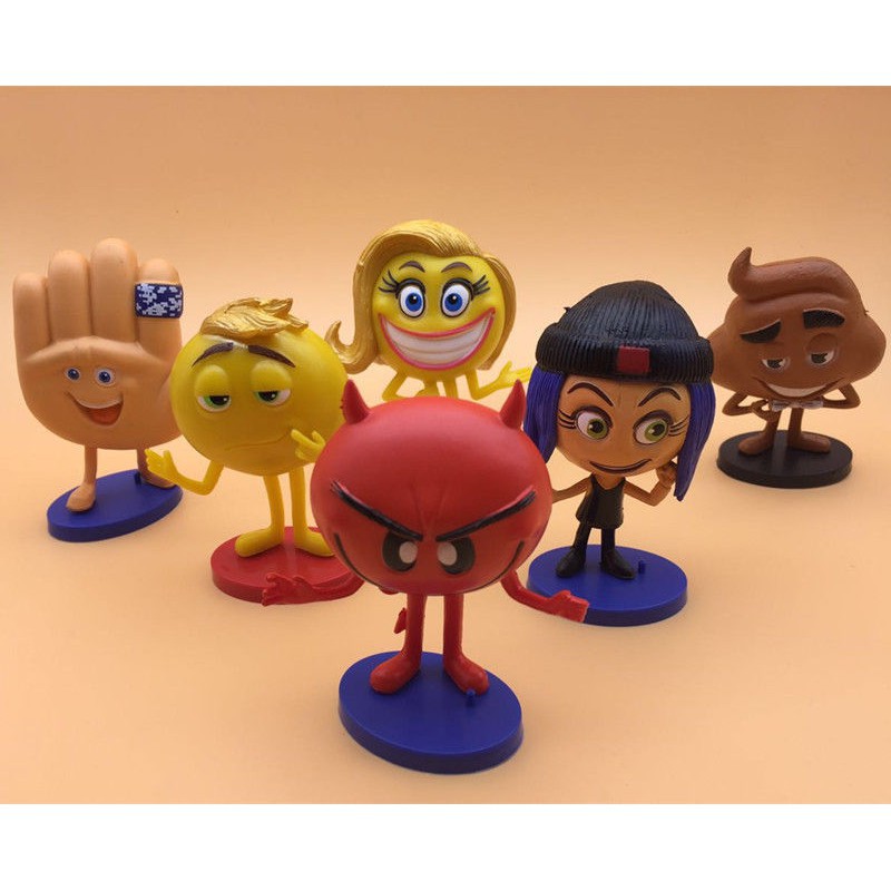 Ready 6pcs The Emoji Movie Gimmie Happens Crazy Happy Action Figures Toy Cake Topper Shopee Singapore - 6 roblox lego like minifigures toy figures cake topper shopee