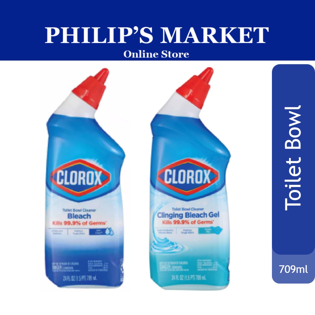 Clorox Toilet Bowl Cleaner with Clinging Bleach Gel 709 ML Shopee Singapore