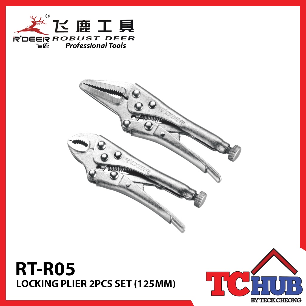 [Robust Deer] RTR05 Locking Pliers Set (125MM) Shopee Singapore