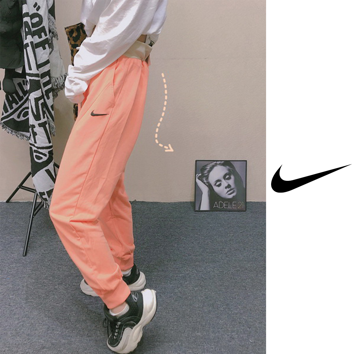 nike high waisted sweatpants