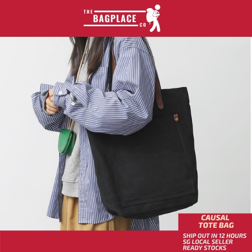 "SG SELLER" TheBagPlaceSg Canvas Tote Bag Large Capacity Tote Stylish