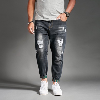 plus size ripped jeans men