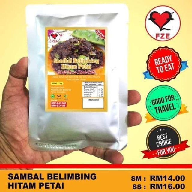 Sambal Belimbing Hitam Petai Fze Shopee Singapore