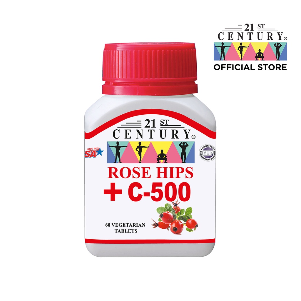 21st Century Vitamin C 500mg With Rose Hips 60 Vegetarian Tablets