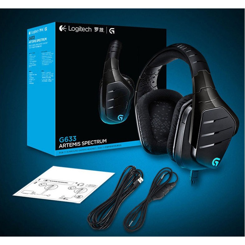 Logitech G633 Artemis Spectrum Rgb 7 1 Surround Gaming Headset Shopee Singapore