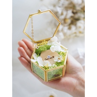 Image of thu nhỏ [Singapore Seller] Ring Box for Engagement Ring, Diamond Ring - Glass Tray Flower Ring Box #2