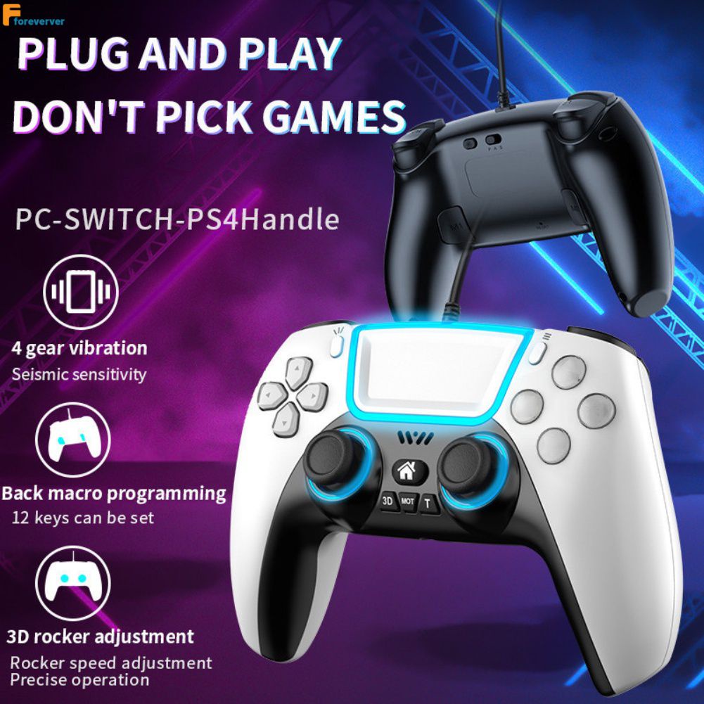 Universal Wired Gamepad Usb Controller Game Board For Switch/for Ps4/pc  Handle Game Joystick With Back Extension Key fore | Shopee Singapore