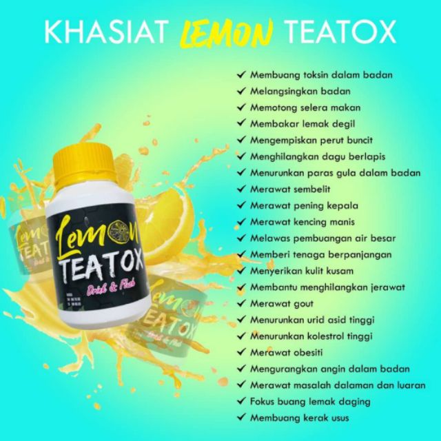 Shop Malaysia Lemon Teatox Bantu Turunkan Berat Badan Shopee Singapore