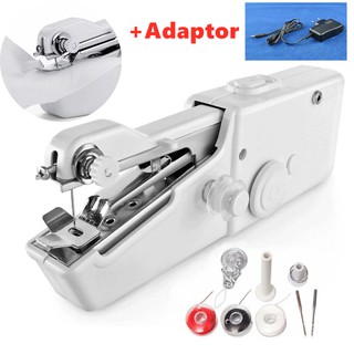 [✅SG Ready Stock] 11pcs set Portable Household Hand Sewing Machine Quick Stitch Needlework Cordless Clothes