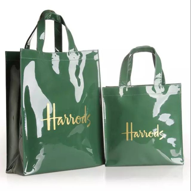 Harrods London GREEN Pvc Shopping Bag | Shopee Singapore