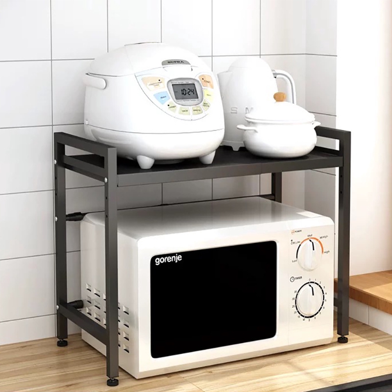 Retractable Kitchen Shelf Countertop Microwave Oven Rice Cooker