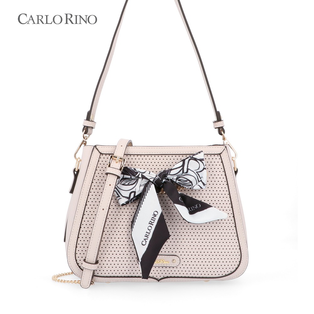 Carlo Rino Beige Sharp Feelings Tote Shopee Singapore