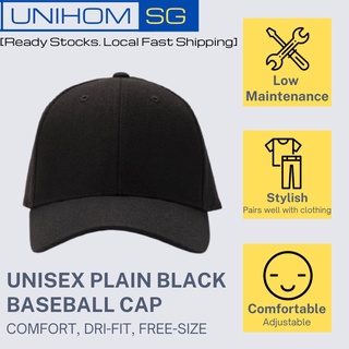 Image of thu nhỏ UnihomSG [ReadyStock] 14 colors Unisex Plain Black Baseball Cap Free Size caps Adjustable #0