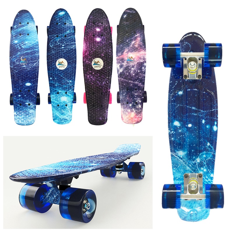 starry night skateboard