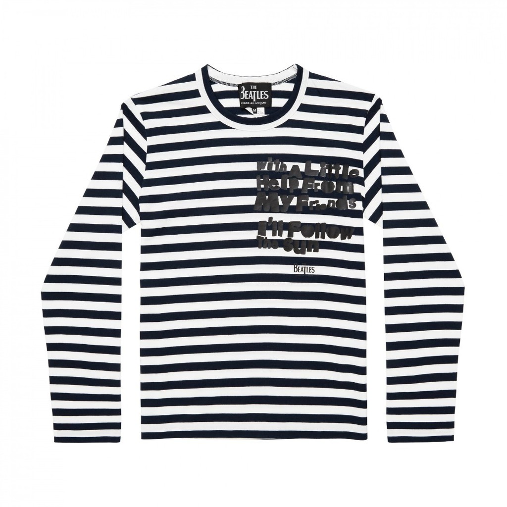 cdg t shirt striped