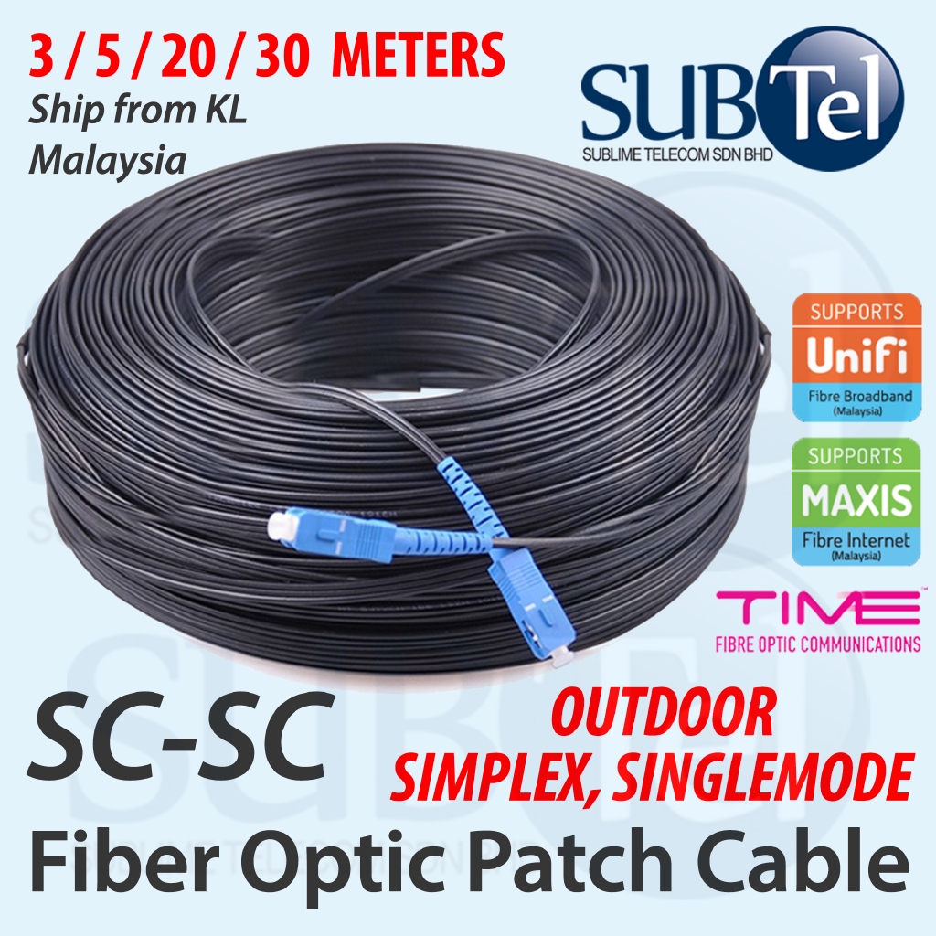 Sc Sc Armored Ftth Fiber Drop Cable Single Mode Patch Cord Simplex 9 125 Optical Jumper Outdoor Unifi 3m 5m 20m 30m Shopee Singapore