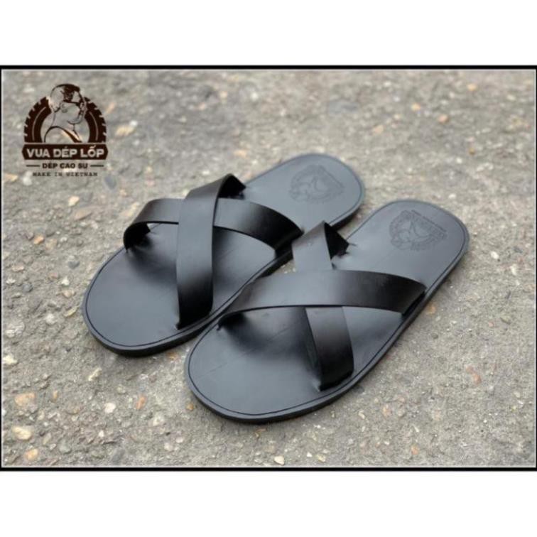 Dép cao su kiểu dép lê 2 quai chéo thương hiệu VUA DÉP LỐP Phạm Quang Xuân, chính hãng, có bảo hành