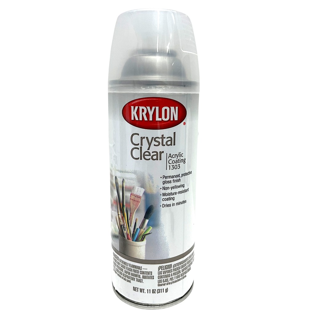 Krylon 1303 Crystal Clear Gloss Acrylic Coating 11oz(311g) 724504013037 ...