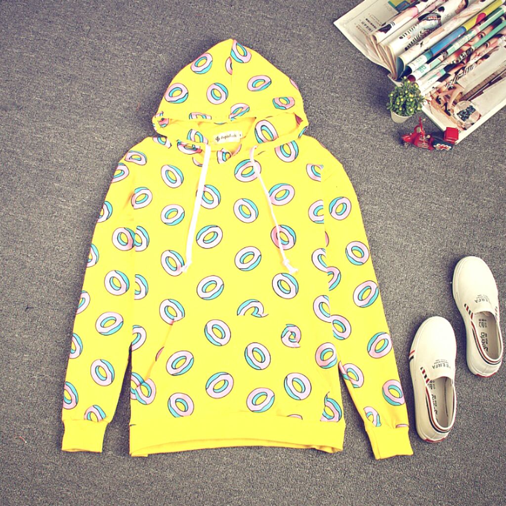 yellow donut hoodie