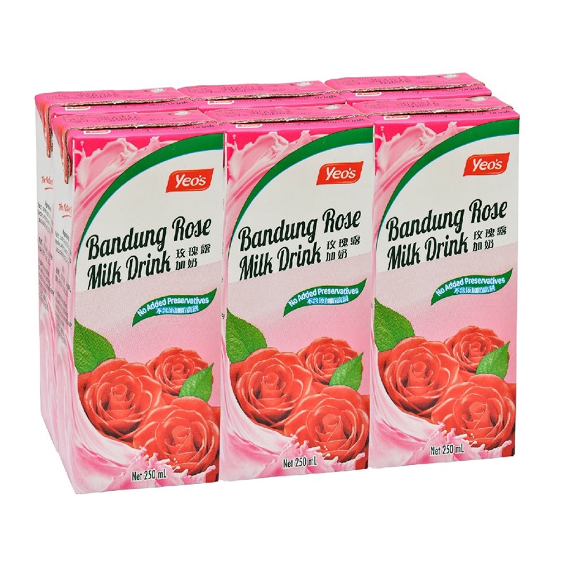 Yeo's Bandung Rose Drink 6's (Halal) Shopee Singapore