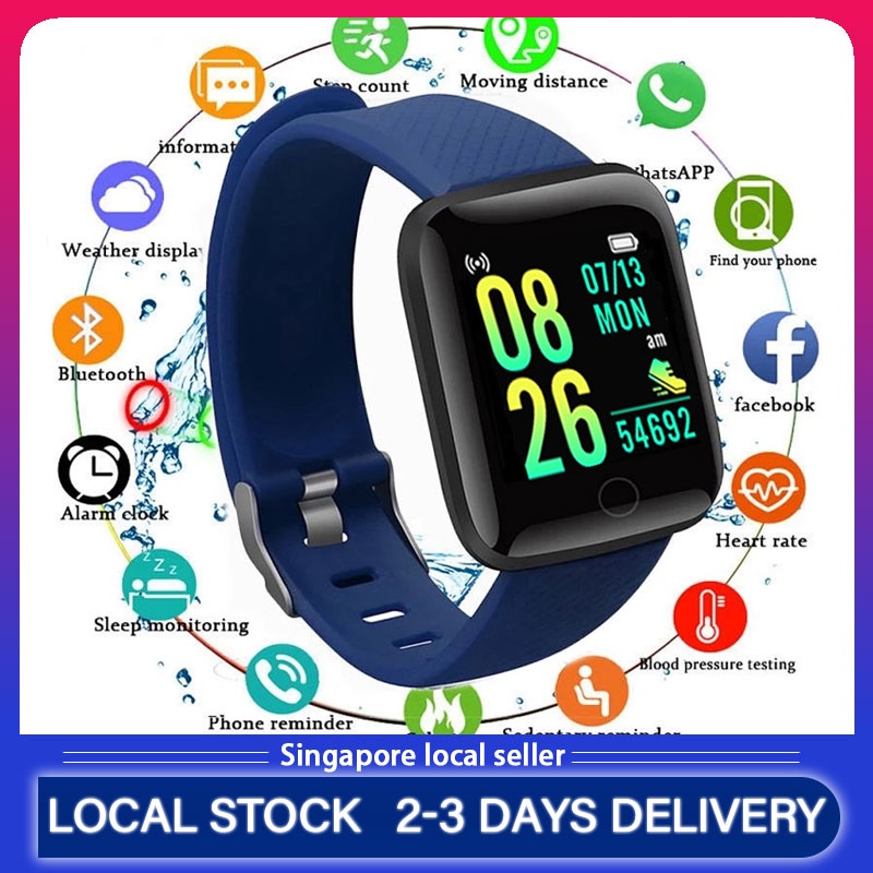 [Local Stock] Bluetooth Watch Measures Blood Pressure Blood Oxygen And